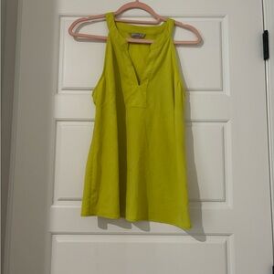 Women's Sleeveless Lime Green Top